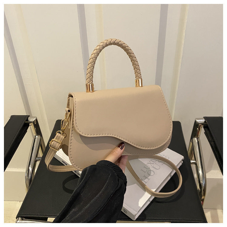 Stylish Mini Crossbody Bag with Plush Charm