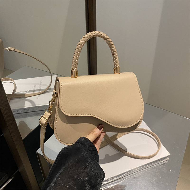 Stylish Mini Crossbody Bag with Plush Charm