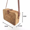 Square Rattan Bag Hand-Woven Bag