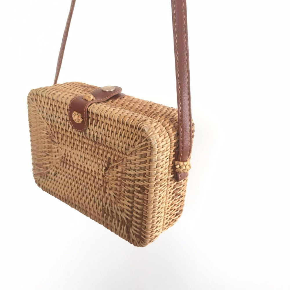 Square Rattan Bag Hand-Woven Bag