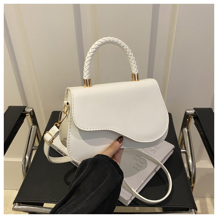 Stylish Mini Crossbody Bag with Plush Charm